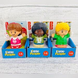 Set of 3 Fisher Little People Girl Toy Figures NEW